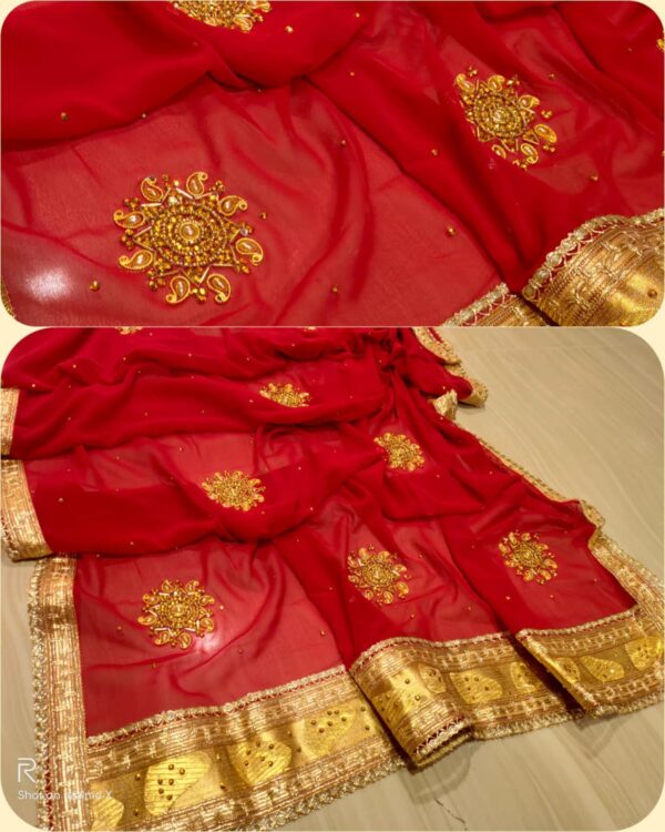 Vl Sarees Georgette Stone Work Saree