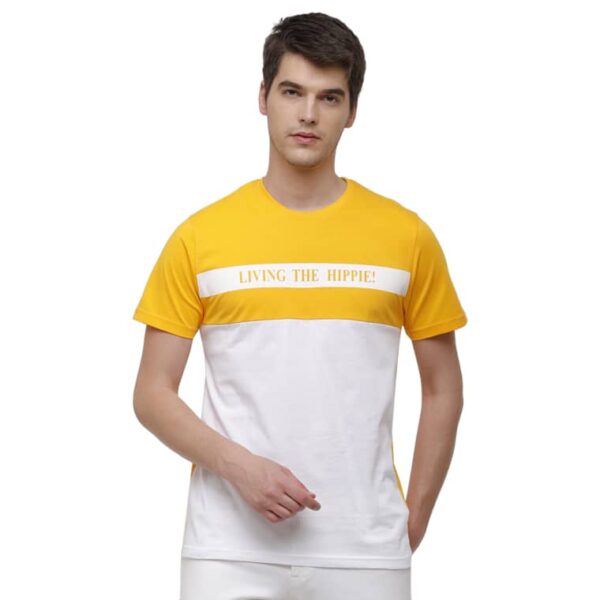 SMASH by CLASSIC POLO Cotton Round Neck Colour Block T-Shirt for Men