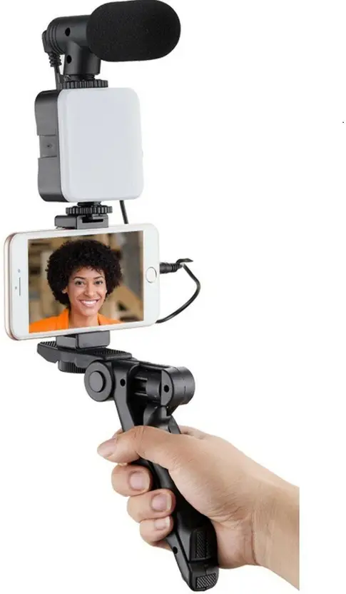 vlogging-kit-for-youtube-with-microphone-and-flash-light-ruskin-original-imaghqj7akbt7fdy